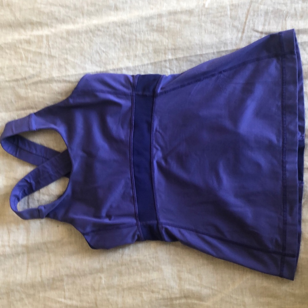 Lulu Lemon cross back tank with mesh detail
